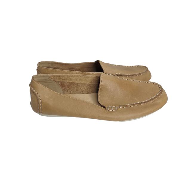 Sperry Top Sider Tan Leather Ladies Slip On Casual Loafer Shoe size 8M STS83015 - Picture 1 of 12